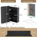16x24 LED Medicine Cabinet with Mirror, Lighted Mirror Cabinet for Bathroom with Dimmable 3-Color Lights, Anti-Fog with HD Tempered Glass,Recessed or Wall Mount Medicine Cabinet with Lights