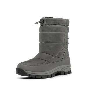DREAM PAIRS Women's Winter Snow Boots Waterproof Lightweight Warm Fashion Janara Mid Calf Boot,Size 8,Grey