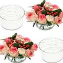 4PCS Acrylic Flower Vase for Centerpieces, 5.51" 12 Holes Clear Round Vase, for Wedding Birthday Party Table Decor Indoor/Outdoor Events