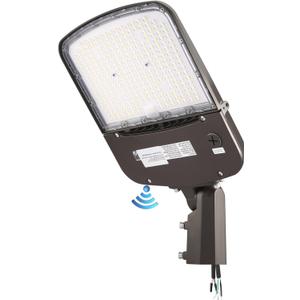 200W Outdoor LED Parking Lot Light with Slip Fitter, 5000K Daylight 28000LM 750W HPS/HID Equiv., UL Commercial LED Parking Lot Lighting Fixture, 1-10V Dimming