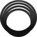 Drum O Rings 4-Pack Black Mylar Dampening Mutes for 10", 12", 14", 16", 40.5X40.5X0.2CM