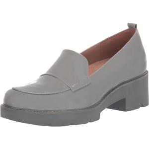 Naturalizer Women's Darry Loafer (12 Wide, Titanium Grey Patent)