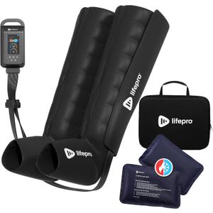 LifePro Air Compression Recovery System with Heat  8-Chamber Full Leg Massage for Calf, Thigh & Foot  Air Massage Wraps for Relaxation & Wellness  Gift for Mom or Dad.