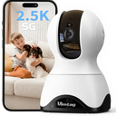 VIMTAG Indoor Pet Camera, 2.5K Dog Camera with Phone App, 360° Pan/Tilt Cameras for Home Security Cat Baby, Night Vision, Motion Tracking & AI Detection, 2-Way Audio, 5G/2.4G WiFi, SD/Cloud Storage