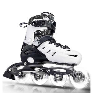 Inline Skates for Kids and Adult, Adjustable Fun Illuminating Skates for Girls, Boys, Women and Men Outdoor and Indoor, Beginner Medium-Big Kid, Size 35-39 (EU)