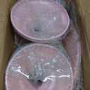 HBlife 3-PCS Pink Cake Stand Set (8"/10"/12" Plate) for 6-10 Inch Cakes, Perfect Dessert Table Display Set, Cupcake&Cake Stands for Party, Wedding, Birthday, Baby Shower, Anniversary (Metal)