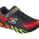 Skechers Kids Boys Flex-Glow Bolt Sneaker, Black/Red, 3.5 Big Kid