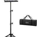 Vekkia 70 - inch Metal Professional Portable Perforated Sheet Music Stand - Folding Adjustable Holder, with Carrying Bag, Sturdy for Instrumental Performance, Band & Travel