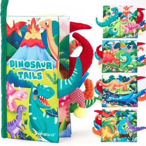 hahaland Baby Books 0-6 Months, Infant Tummy Time Toy Sensory Toys 6 to 12 Months Touch Feel Book Gifts for Boy Girl 0-3 Month Learning Toy Baby Birthday Easter Basket Stuffers (Single)