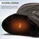 Snow Boots for Men Waterproof Winter Boots with Arch Support Lightweight Outdoor Casual Boot (Black)