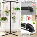 Plant Hanger Indoor, 59" Tall Hanging Plant Stand Heavy Duty Metal Indoor Plant Hanger Stand Hanging Plant Holder with 8 Hooks Hanging Planters for Indoor Plants Bedroom Living Room Balcony