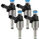 X AUTOHAUX 4pcs 0261500076 06H906036AB 06H906036G Fuel Injector for Audi A4 2.0 TFSI 2009-2015 for VW Jetta GLI 2.0 TSI 2008-2014