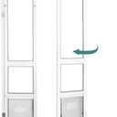 Large Dog Door for Sliding Glass Door - Left Open from Inside