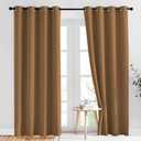 Brown 2Pcs Curtains, Size 62"x84"