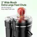Juicer Machine, 500W Centrifugal Juicer Extractor with 3 Speed & Wide Mouth 3 Feed Chute for Fruit Vegetable, High Yield Juicer Included Cleaning Brush for Easy to Clean