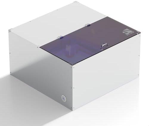 M-T Laser Engraver Enclosure Silver Large Size(31”× 31”×16”) with Eye-Friendly Window,Against Fume,Noise,Odor,Spark,Smoke,Laser Cutter Protective Cover for Most Laser Engraver CNC Cutter Machine