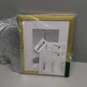 upsimples 8x10 Picture Frame, Display Pictures 5x7 with Mat or 8x10 Without Mat, Wall Hanging Photo Frame, Gold, 1 Pack