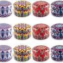 24pcs  10Gram Lip Balm Containers, Round Metal Salve Tins with Lids, Mini Candle Jars, Small Sample Containers for Balms, Salves, Cosmetic, Nail Polish, DIY Items