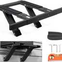 Window AC Support Bracket, No-Drill No-Tool Air Conditioner Support Bracket Adjustable Wall Mount, Heavy Duty Steel Holds Up to 300lbs, Fits Single Or Double Hung Windows, Black