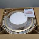 20" Caged Crystal Ceiling Fan with Light, Gold Flush Mount Ceiling Fans with Lights Remote Control, Enclosed with 6 Speeds for Bedroom, Living Room, Nursery