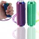 Little Ouchies Fidget Clicker (2 Pack) - Pain Stim Sensory Tool for ADHD Kids & Adults, Stress Relief Focus Keychain for Anxiety Autism, Portable Spiky Grippie Pocket Toy - Novelty Gifts for Friends (Yellow Green+red Green Blue)