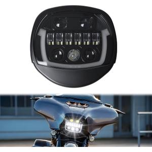 LED Headlights for Street Glide 2014-2023, 4-in-1 Upgraded Front Light Headlamp w/DRL High Low Beam Fog Lights for Harley Street Glide Electra Tri Glide Ultra Limited CVO Limited 2014-2024 Accessories