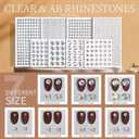 3 x Teenitor Face Gems Hair Gems 2032PCS Self Adhesive Face Rhinestones, Festival Face Jewels Stick on Face Gems for Makeup, Face, Hair, Body in 7 Sizes