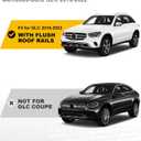 Cross Bars Roof Rack Fit for Mercedes-Benz GLC 2016-2022 Lockable Luggage Rack Crossbar Cargo Carrier Rooftop Accessories (with Side Flush Rails)