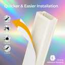 113.4in Cord Hider Kit, Cord Covers for 2-4 Wires on Wall, Self-Adhesive Cable Hider Wire Covers for Cords on Wall, Paintable Cord Hider for Walls Mount Tv, Cable Cover Raceway, W0.95 H0.55in, Beige