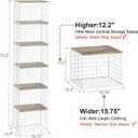 6 Pack Closet Organizers And Storage, Stackable Closet Shelf Organizer Storage Bin Basket For Clothes Sweaters With Top Board, Widened Opening, Heightened Height, Large Capacity, Sturdy, Space-saver