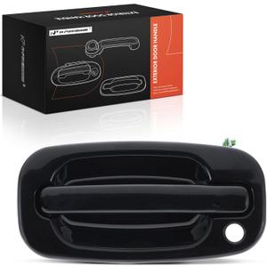 2 x A-Premium Front Left Driver Side Exterior Door Handle with Keyhole | Compatible with Chevrolet Silverado 1500 2500 3500, Tahoe, Suburban 1500 & GMC Sierra 1500 2500 & Cadillac Escalade