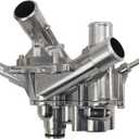 TRQ Thermostat with Housing Assembly Compatible with 2018-2021 Ford Expedition 2017-2020 F-150 Lincoln Navigator