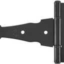 National Hardware N109-041 2 Pack 4in. SPB841 Ornamental/Reversible T Hinge, Black