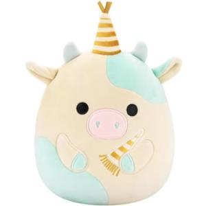 Squishmallows 2025 Original 8-Inch Happy Birthday Squad Plush - Collectible Soft & Squishy Mini Stuffed Animal Toy - Add to Your Squad - Gift for Kids, Girls & Boys (Belana Cow)