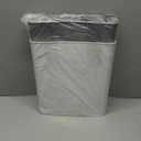 Jucoan 2 Pack 2.5 Gallon Small Plastic Trash Can, 11 x 5 x12 Inch Rectangular Slim Narrow Wastebasket for Bathroom, Office Narrow Spaces, Bedroom, Toilet, RV, Near Desk, Under Sink