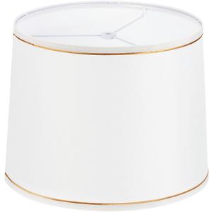 PATIKIL Lamp shades for Table Lamps 11.4" Top x 12.6" Bottom x 9.8" High Drum Lamp shades for Floor Lamps Medium Linen Lampshade Easy Assembly for Lamp Replacement, White