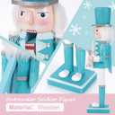 12" Christmas Decorations Nutcracker Ornaments,Traditional Wooden Nutcracker Figures Soldier,Festive Collectible Christmas Nutcracker Doll Gift forTable Desktop Fireplace2 PCS