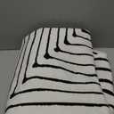 LIVEBOX Washable Area Rug for Living Room 5x7, Large Geometric Area Rug, Non Slip Non Shedding Modern Bedroom Rugs Indoor Carpet for Dining Room Bedroom (03-ivory/Black)