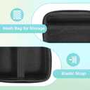 Nelko Genuine Case Compatible P21 Label Maker, Compatible with Most Mini Label Printers, Holder for Labeler Makers Printer & Labeling Tapes, Box with Mesh Pocket for Batteries Accessories (Case Only) (Black)