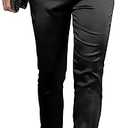 heipeiwa Women's Satin Pants Dress Casual Pleated Pull on High Waist Pants Baggy Front Tapered Trouser M