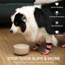DOK TigerToes Premium Non-Slip Dog Socks for Hardwood Floors - Extra-Thick Grip that Works Even When Twisted - Prevents Licking, Slipping, and Great for Dog Paw Protection (Sassy Pink, Medium), Pack of 4 