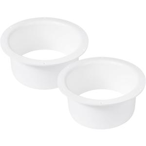 2pack 5" Inch Duct Flange for 5" Inch Pipe with Wall Mount Connection. Plastic connector for heating and cooling systems, ventilation, exhaust/dryer vent connector.