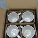 LE TAUCI Coffee Mugs 12 oz, Ceramic Mug Set Set of 4, Embossment Cups for Espresso, Latte, Tea, Cocoa, Cappuccino & Mocha, Dishwasher Oven Microwave Safe - 3.4 inch, Arctic White