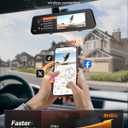 WOLFBOX G900 PRO Mirror Dash Cam with 8MP STARVIS IMX678, 12 inches Rear View Mirror Camera with Front 4K and Rear 2.5K, Included 128GB Card, Voice Control, 5.8GHz WiFi, Loop Recording, G-Sensor & GPS