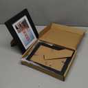 iRahmen 5x7 Picture Frame Set of 2, Black Wood Photo Frame with High Definition Glass, Display Pictures 4x6 with Mat or 5 x 7 Without Mat for Tabletop and Wall Mounting