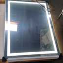 LED Mirror for Bathroom, 48x36 Inch Backlit + Front Lighted Bathroom Vanity Mirror with Lights for Wall, Double Light Strips, 3 Colors, Shatter-Proof, Anti-Fog and Brightness Memory