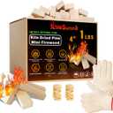 Mini Fire Stick with Fire Starters Gloves 4" Kiln Dried Pine Fire Pit Accessories Firewood Compatible with Wood Stoves, Tabletop Fire Pits, BBQ Grills & Pizza Ovens, 1 lb Box