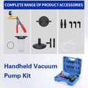 Brake Bleeder Kit with Hand Held Vacuum Pump and Adapters, with Vacuum Brake Bleeder Pump Pressure Gauge for Automotive Car Motorbike(Black)