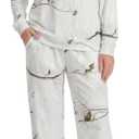 LOOGU Womens Pajama Set Cozy Sweatshirt Casual Jogger Pants Comfy Loungewear for Fall 2 Piece Outfits Clothing, M