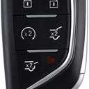 ABUDU fit for 2021Cadillac Escalade Smart Key Remote Key Fob 433MHz 49 Chip 5+1 Buttons SUV Start Function Blade Design No Logo FCC ID: YG0G20TB1